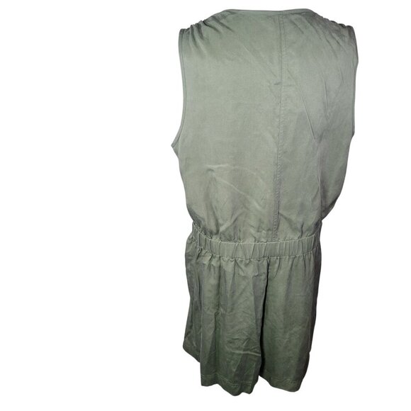 Banana Republic Women OD Green Sleeveless Romper With Pockets Size Tall L - Picture 9 of 14